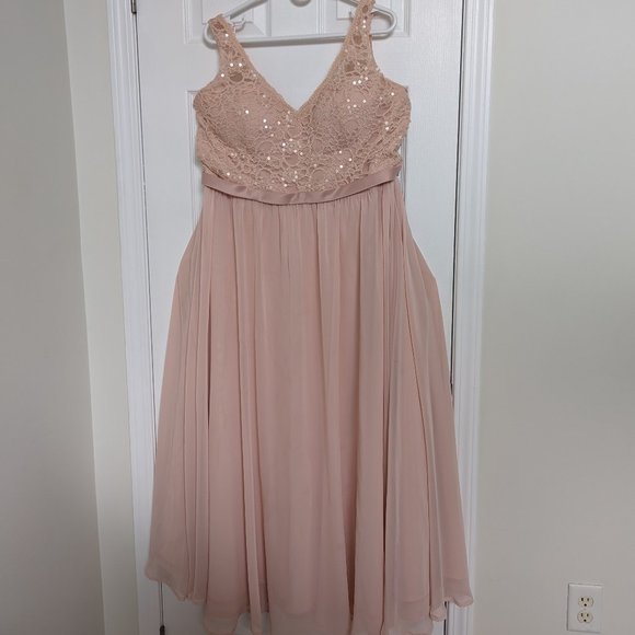 Petal Pink Mori Lee 714 Formal Bridesmaid Dress - Picture 2 of 11